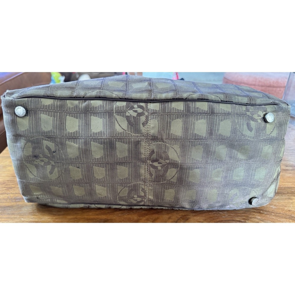 CHANEL Travel Line Olive Nylon Tote - Picture 10 of 10